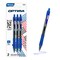 BAZIC Optima Blue FUSE Tech Ink Retractable Pen w/ Grip (3/Pack)